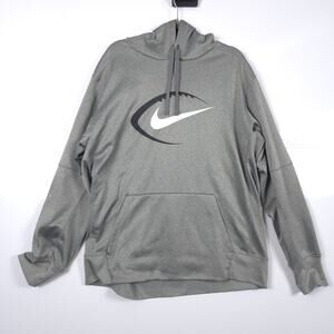 Nike Dri-Fit Gray Football Swoosh Hoodie XL Performance Pullover Sweatshirt